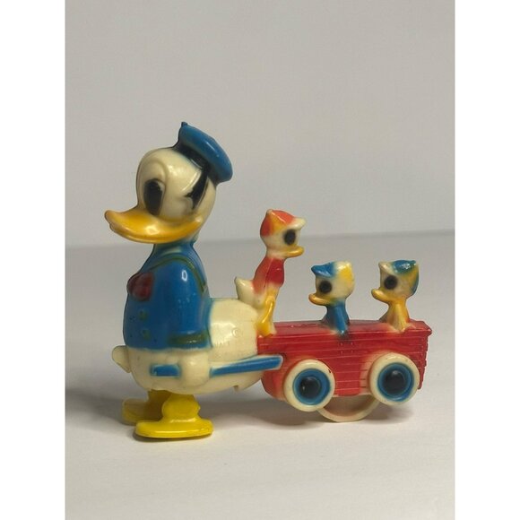VTG Walt Disney Donald Duck Ramp Walker Toy w/ Huey Dewey & Louie – Pulley Style - Picture 3 of 6